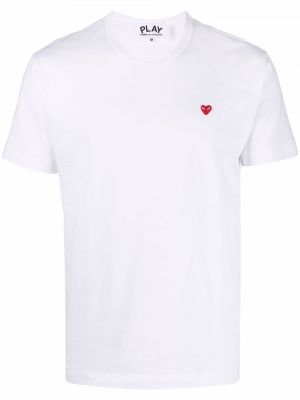 T-shirt con scollo tondo Comme Des Garçons Play bianco