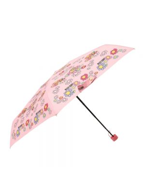 Paraguas de flores con estampado Moschino rosa