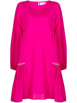 Šaty s výšivkou Merlette růžové