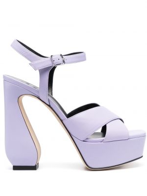 Sandale cu toc Si Rossi violet