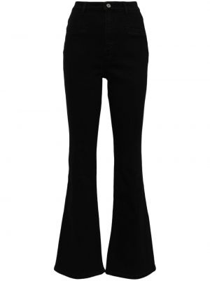 Zvonové džíny s vysokým pasem B+ab černé