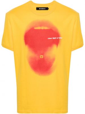 T-shirt mit print Misbhv gelb