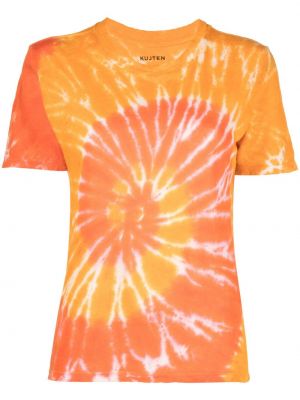 Ленена тениска Kujten оранжево