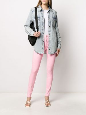 Jeans mit kristallen Philipp Plein pink