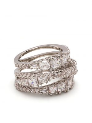 Srebrni prsten s kristalima Swarovski srebrena