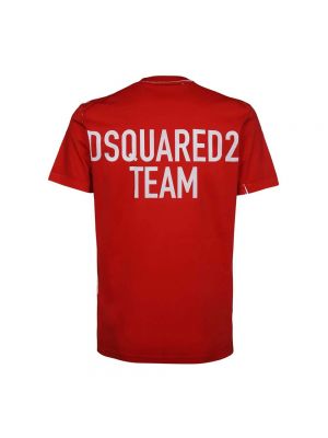 Koszulka bawełniana Dsquared2 czerwona
