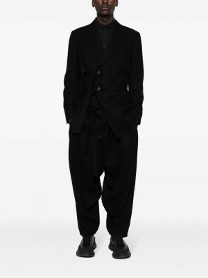 Bavlněná košile s potiskem Yohji Yamamoto černá