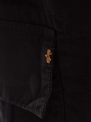 Pamučne kratke hlače Alpha Industries crna