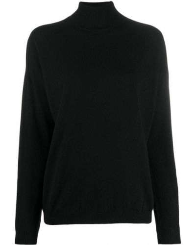 Jersey de punto de cuello vuelto de tela jersey Gentry Portofino negro