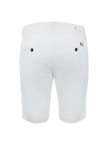 Pantalones cortos slim fit de algodón Roy Roger's blanco