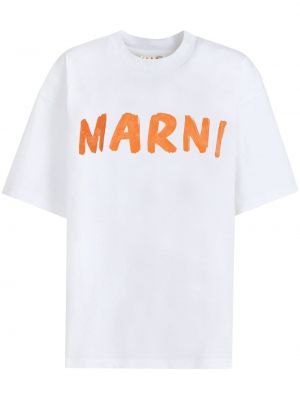 Pamučna majica s printom Marni