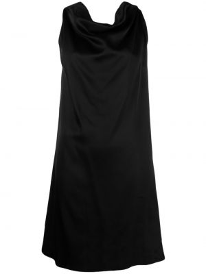 Koktejlové šaty bez rukávů Mm6 Maison Margiela černé