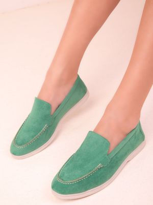 Semišové loafers Soho zelené