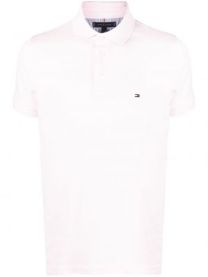 Polo krekls ar izšuvumiem Tommy Hilfiger rozā