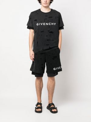 Szorty z nadrukiem Givenchy czarne