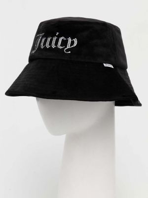 Кадифена шапка с козирки Juicy Couture черно