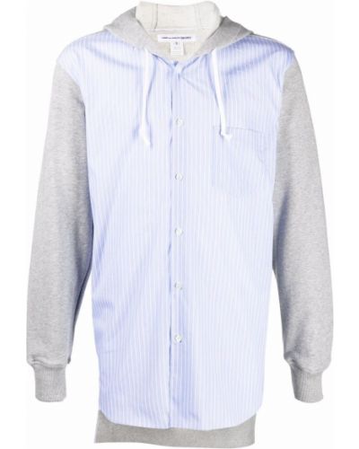 Camisa a rayas con capucha Comme Des Garçons Shirt gris