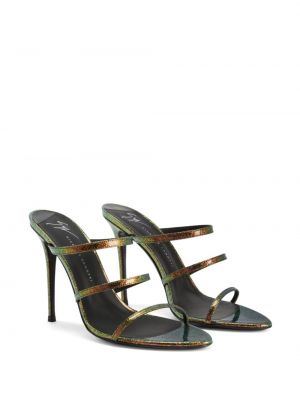 Sandales en cuir Giuseppe Zanotti vert