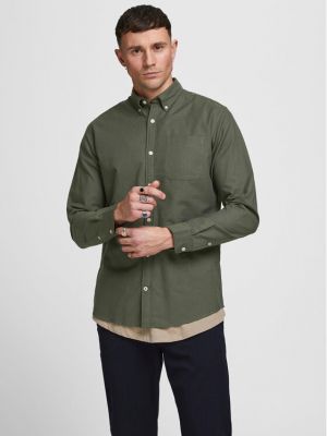 Marškiniai slim fit Jack&jones žalia