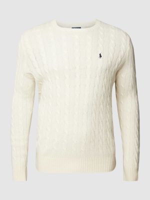 Dzianinowy sweter Polo Ralph Lauren Big & Tall biały
