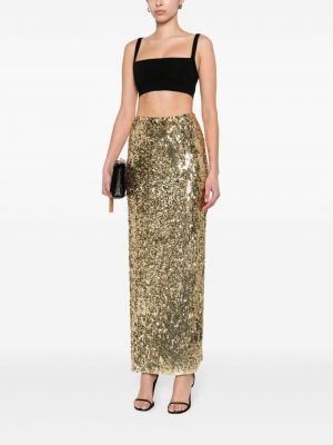 Maksi sijonas su blizgučiais Atu Body Couture auksinė