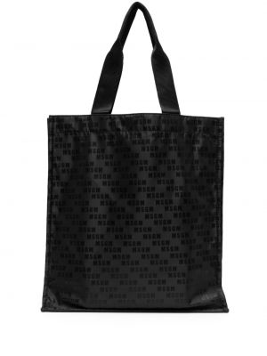 Nakupovalna torba iz žakarda Msgm črna