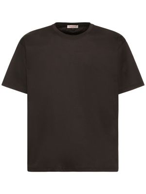 Camicia di cotone in jersey Valentino nero