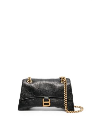 Кожаная сумка с пряжкой Balenciaga черная