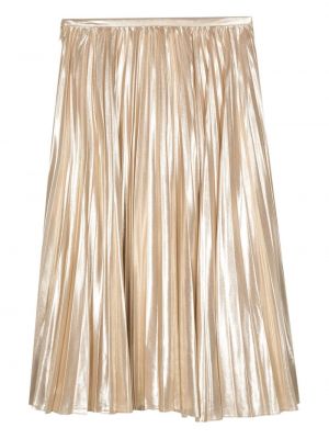 Plisované midi sukně Lauren Ralph Lauren zlaté