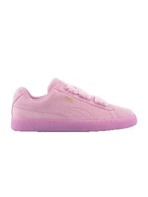 Замшевые кроссовки с сердечками Puma Suede розовые