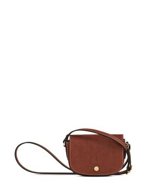 Кожаная сумка через плечо Longchamp коричневая