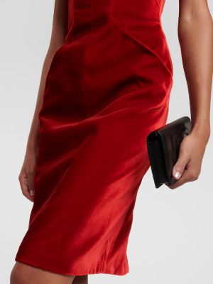 Midi haljina Tom Ford crvena
