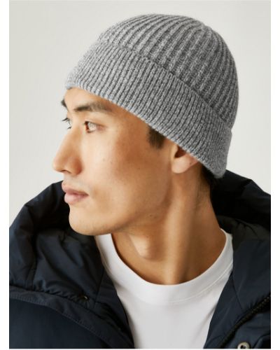 Pletený pletený čepice Marks & Spencer šedý