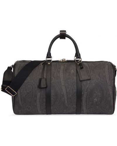 Памучни чанта с принт с пейсли десен Etro черно