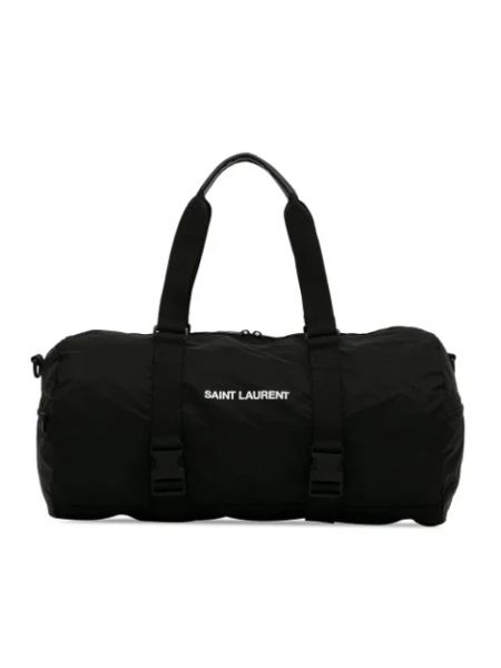 Czarna nylonowa torba podróżna Yves Saint Laurent Vintage