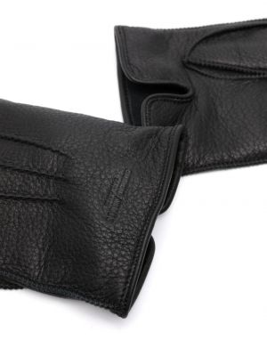Kožené rukavice Giorgio Armani černé