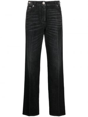 Straight leg jeans a vita alta Versace grigio