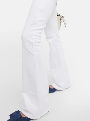 Skinny fit džínsy s vysokým pásom Frame biela