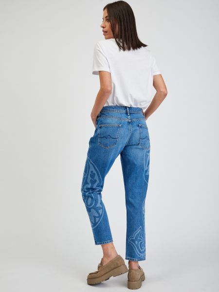 Priliehavé priliehavé džínsy s rovným strihom Pepe Jeans modrá