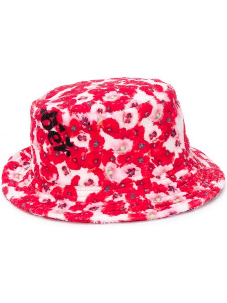 Sombrero de flores Natasha Zinko rojo