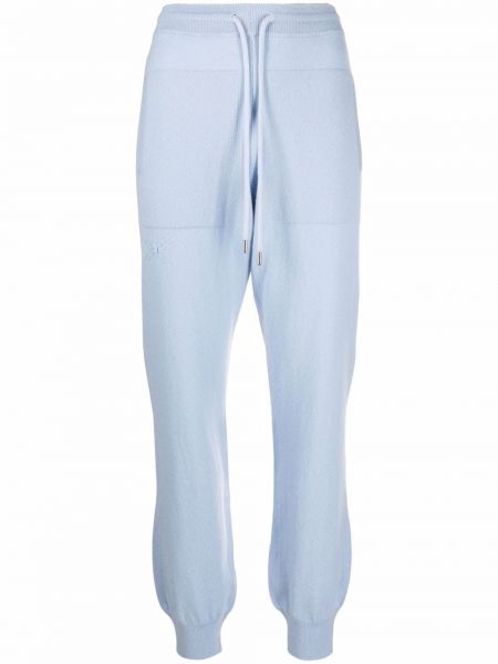 Pantaloni sport din cașmir Barrie albastru