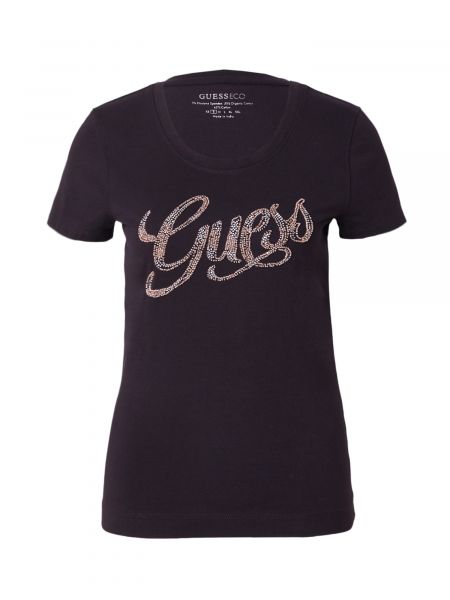 Prozirna majica Guess crna