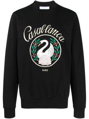 Sweatshirt mit rundhalsausschnitt mit stickerei Casablanca schwarz