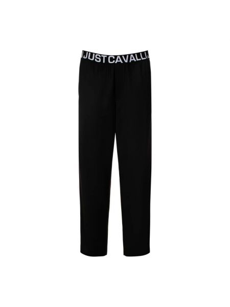 Proste spodnie Just Cavalli czarne