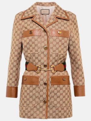 Кожаная куртка Gucci коричневая