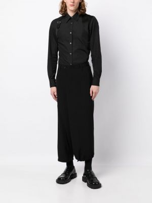 Asymetrické kalhoty Yohji Yamamoto černé