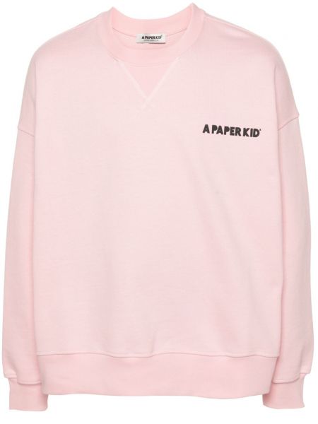 Jersey sweatshirt mit print A Paper Kid pink