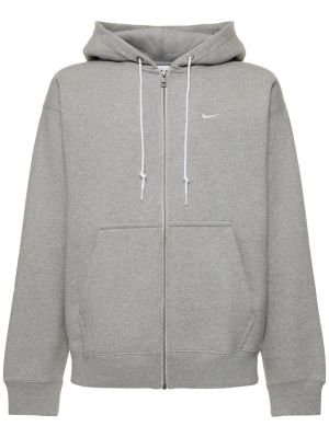 Sudadera con capucha de algodón Nike gris