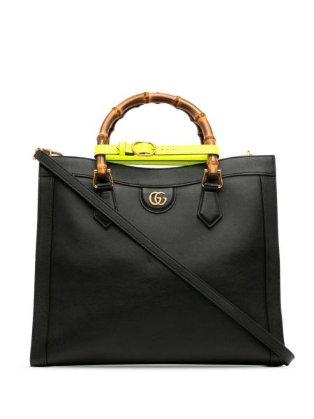 Τσάντα τσάντα μπαμπού Gucci Pre-owned μαύρο
