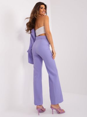 Pliszírozott nadrág Fashionhunters lila